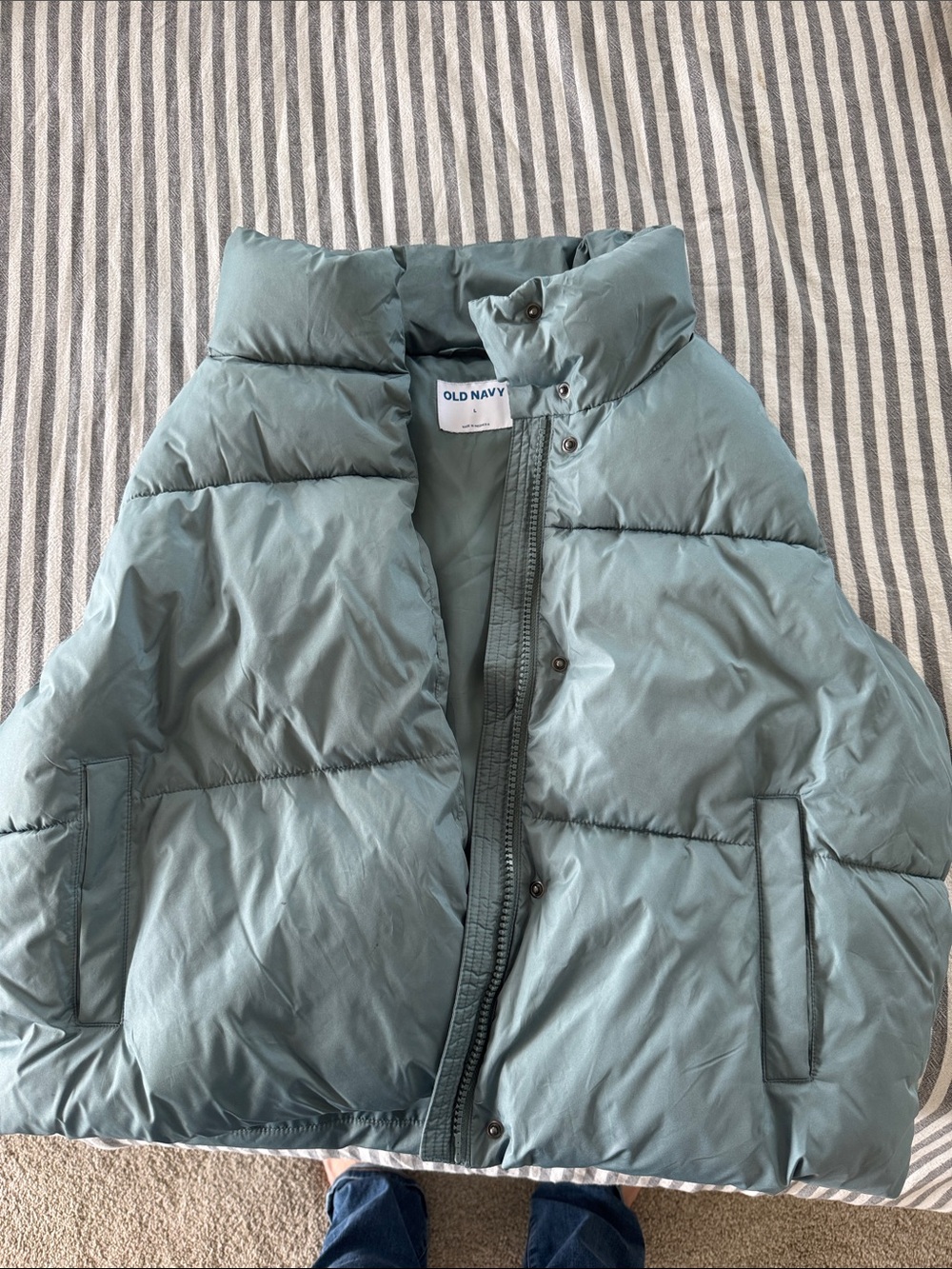 Old Navy Sage Green Puffer Vest